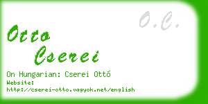 otto cserei business card